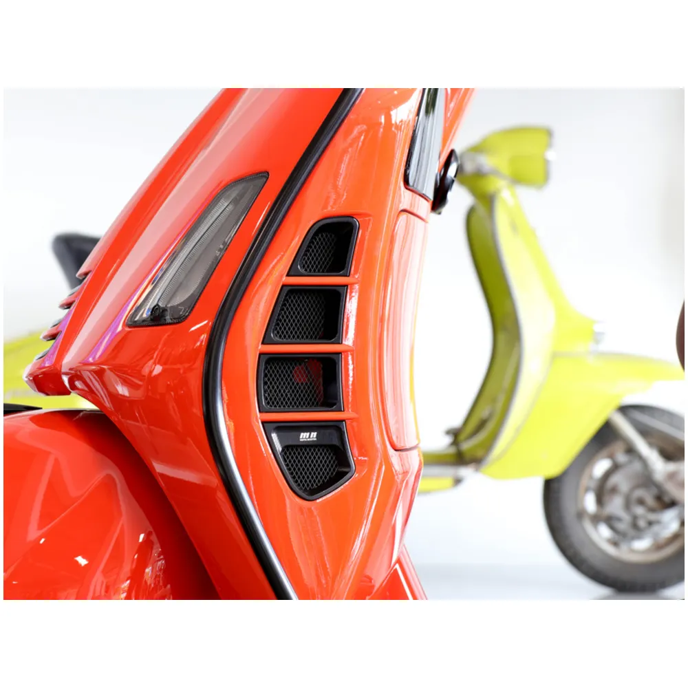 Glove box net panel set -MOTO NOSTRA, CNC, silver- Vespa GT _3