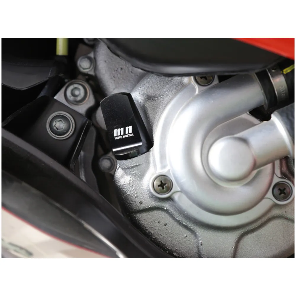 Oil filler cap with dipstick -MOTO NOSTRA, CNC, black shiny-_3