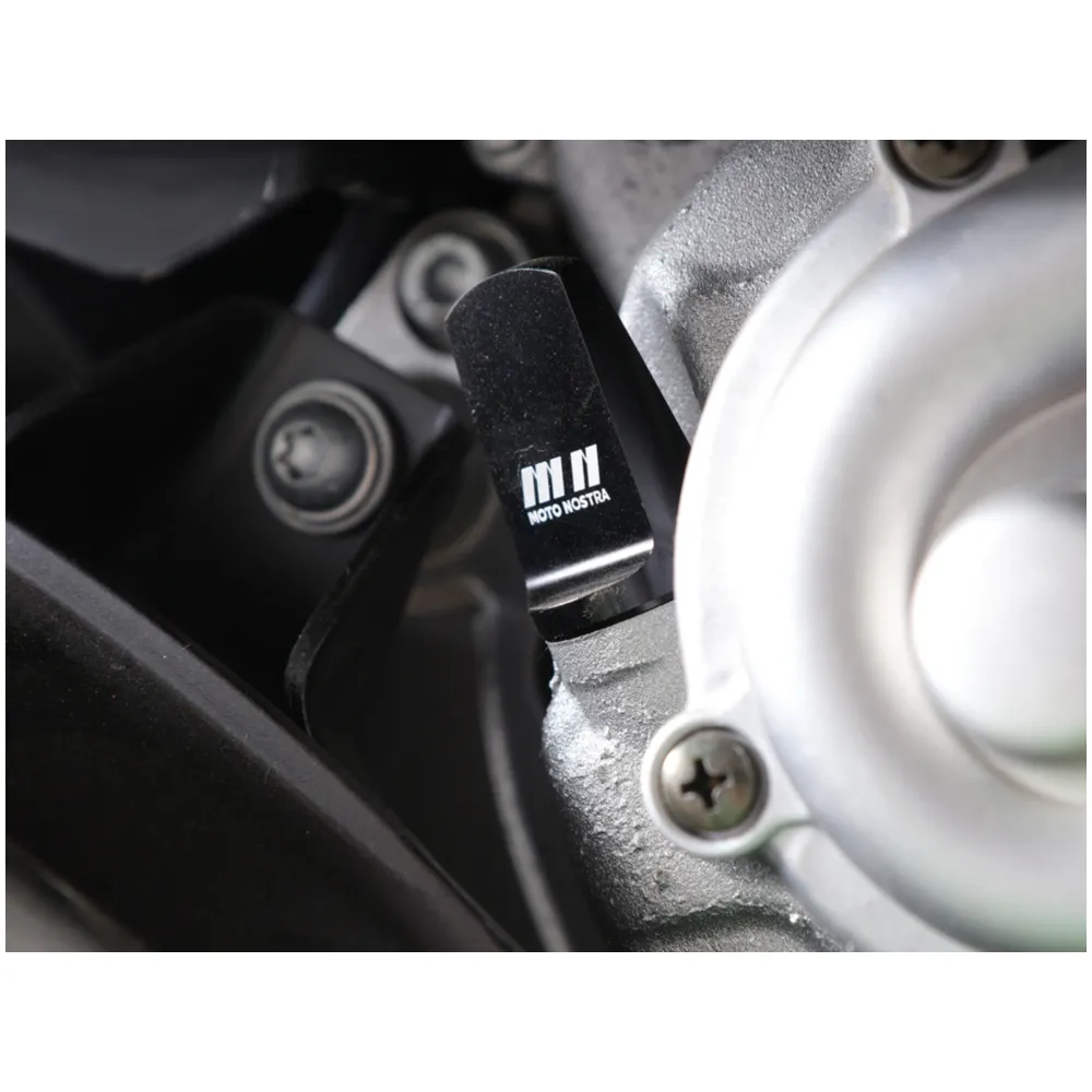 Oil filler cap with dipstick -MOTO NOSTRA, CNC, black shiny-_1