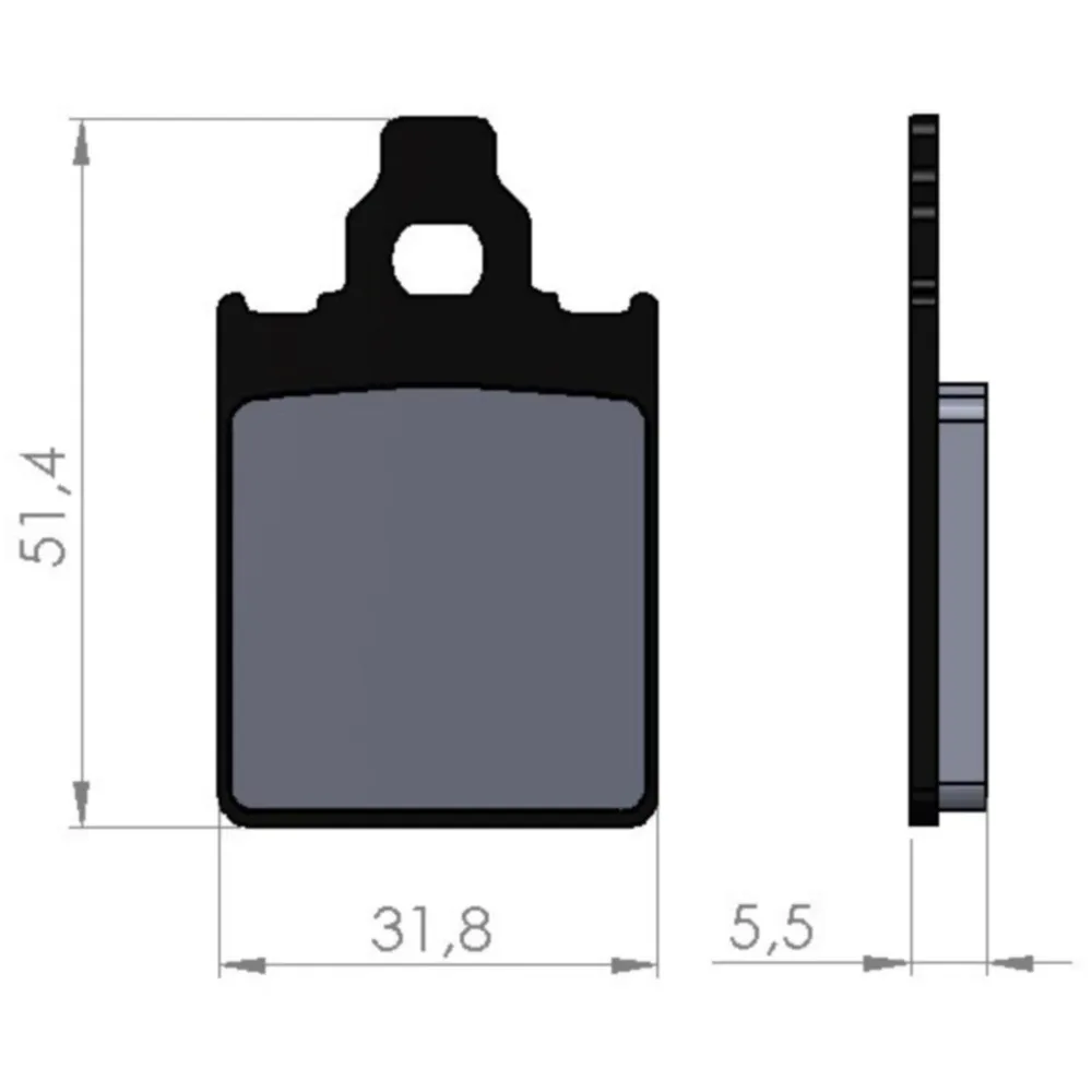 Brake pads -BGM 31,8x51.2mm- Grimeca - Vespa PX Disc (1998-2_2