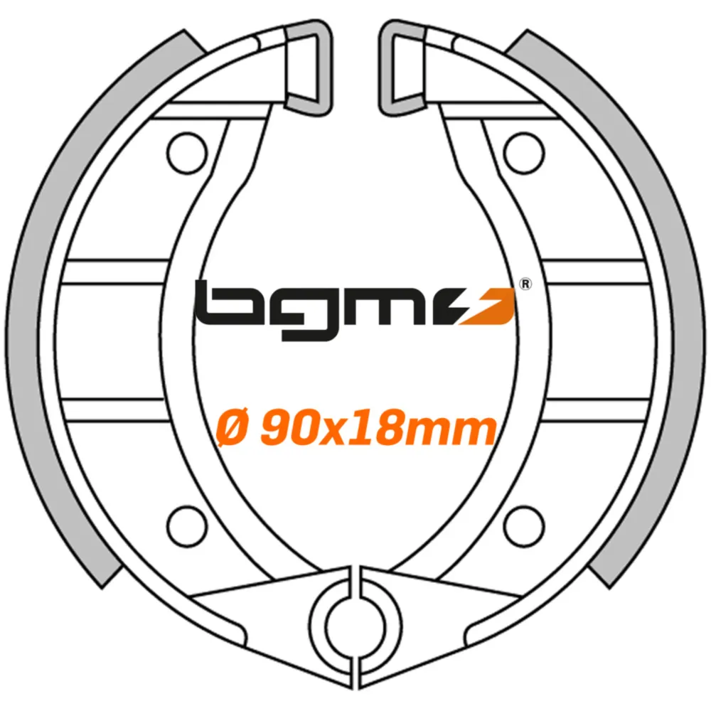Brake shoes -BGM PRO Ø=90x18mm- Piaggio Boxer, Piaggio Bravo_1