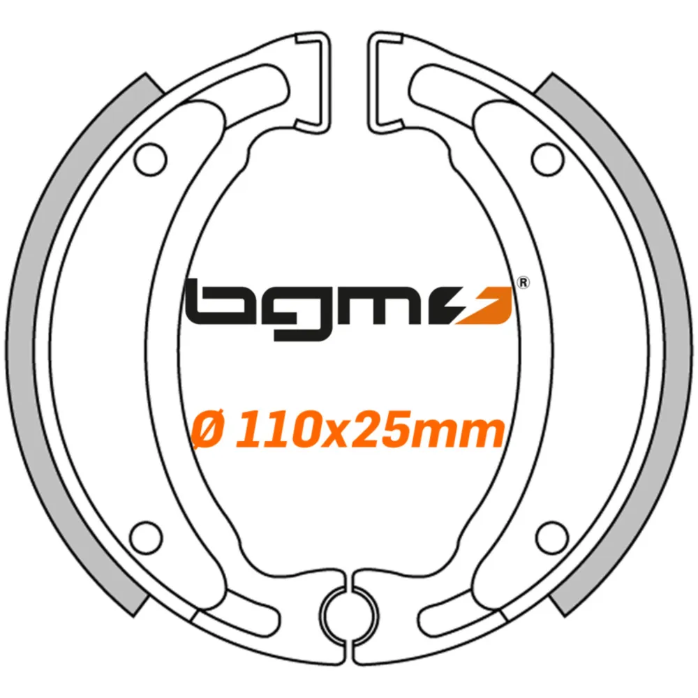 Brake shoes -BGM PRO Ø=110x25mm- YAMAHA BWs 50, Neos 50, Why_1