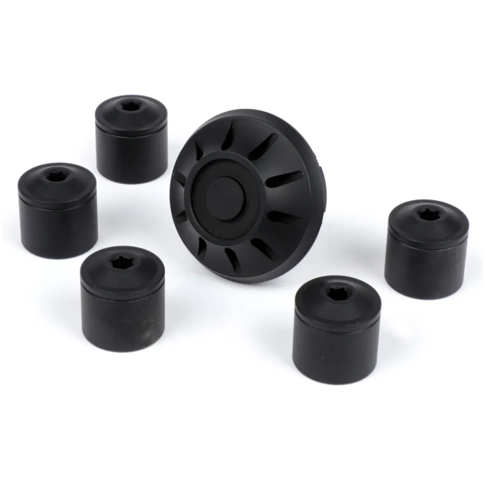 Caps- Set wheel nut / rim Ø=35mm -MOTO NOSTRA, CNC, black ma_3