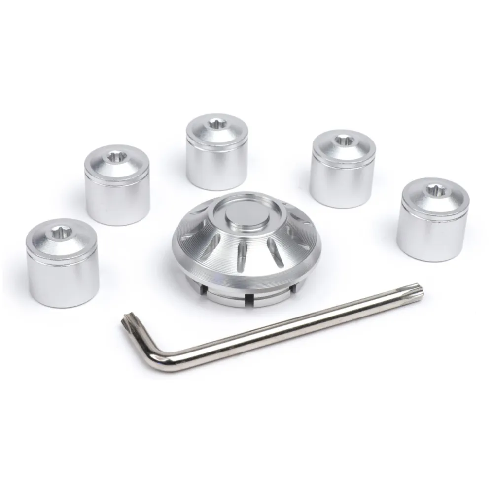 Caps- Set wheel nut / rim Ø=35mm -MOTO NOSTRA, CNC, silver- _2