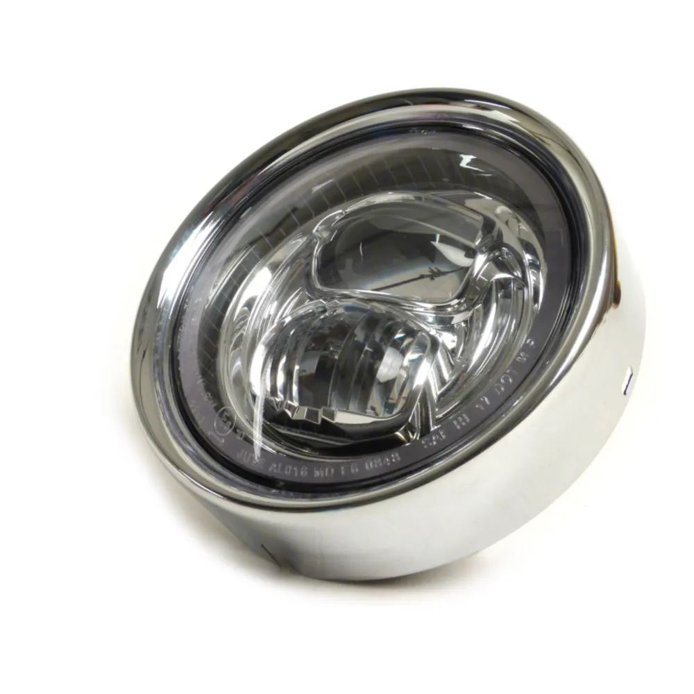 Headlight (chromed reflector) -MOTO NOSTRA- LED HighPower - _3