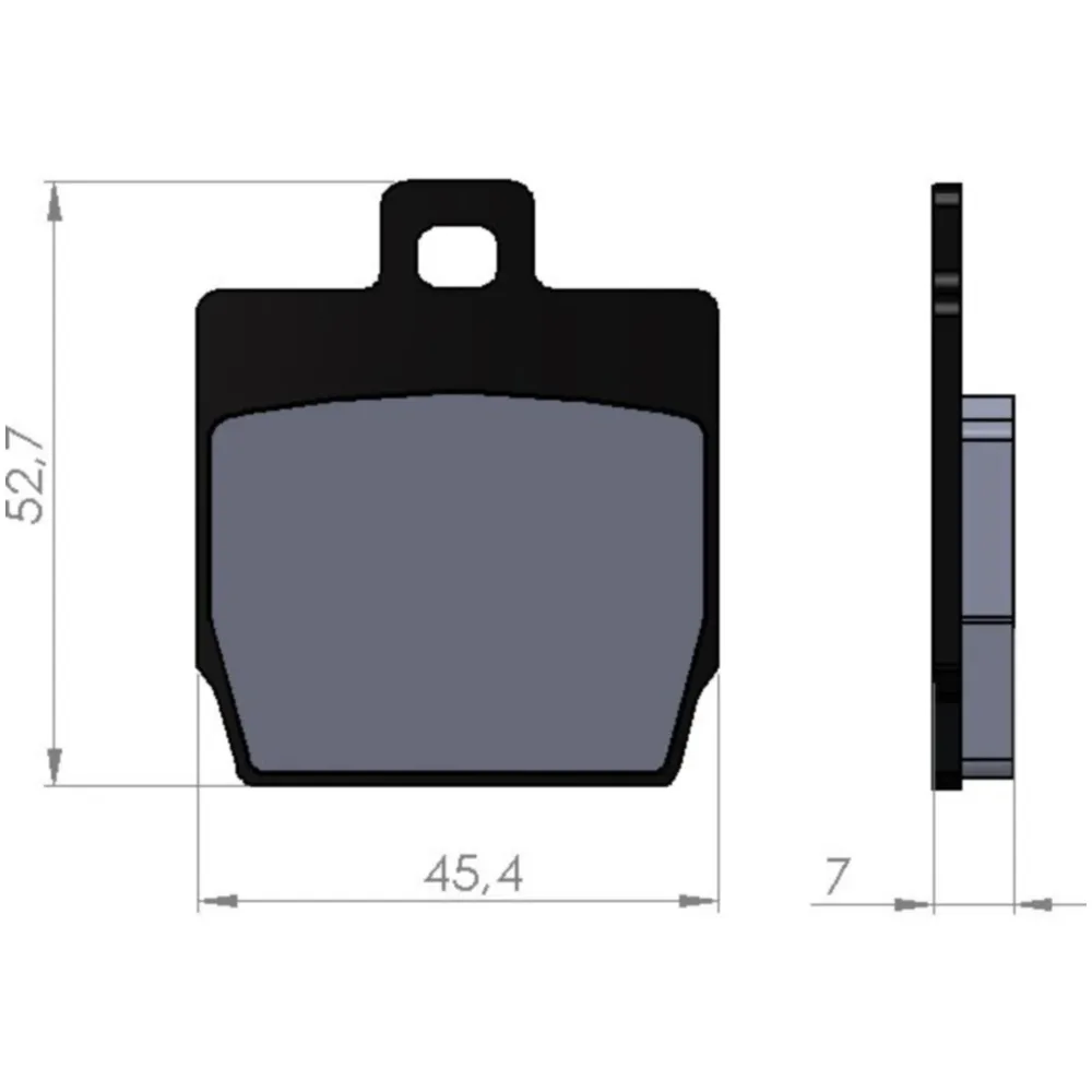 Brake pads -BGM 45.6x52.5mm- MBK Nitro 50cc 1997 (r), Stunt _1