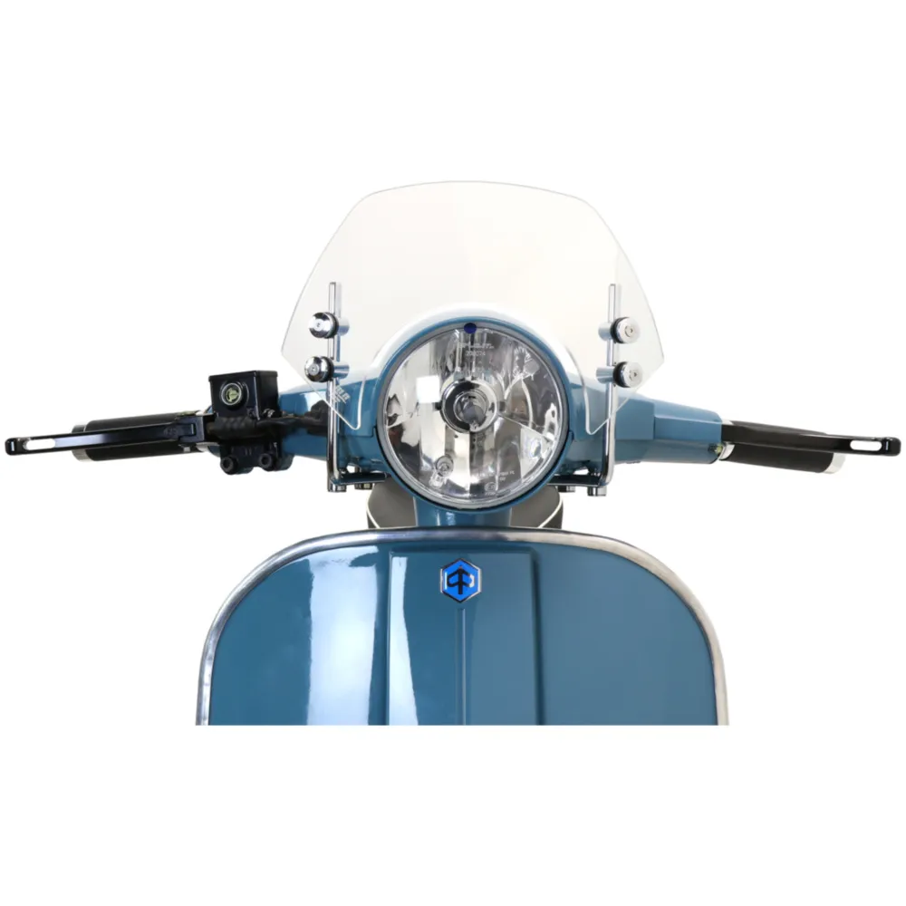 Flyscreen with chromed brackets -MOTO NOSTRA, w=340mm, h=105_2