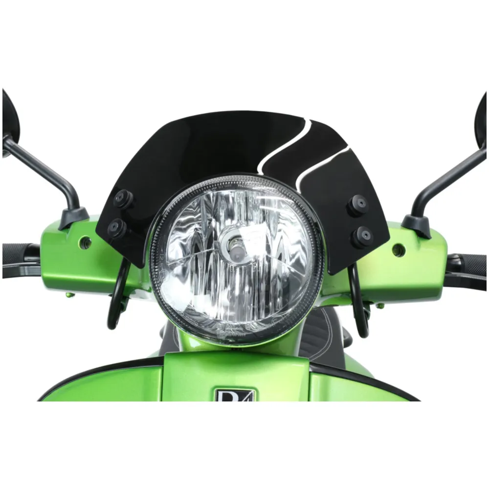 Flyscreen with black brackets -MOTO NOSTRA, w=340mm, h=105mm_2