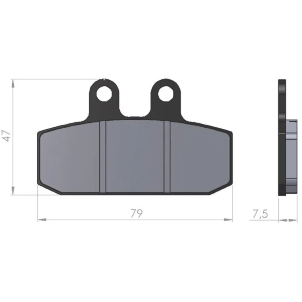 Brake pads -BGM 79x47.1mm- HONDA Bali SJ EX 100cc 1995 (f), _1
