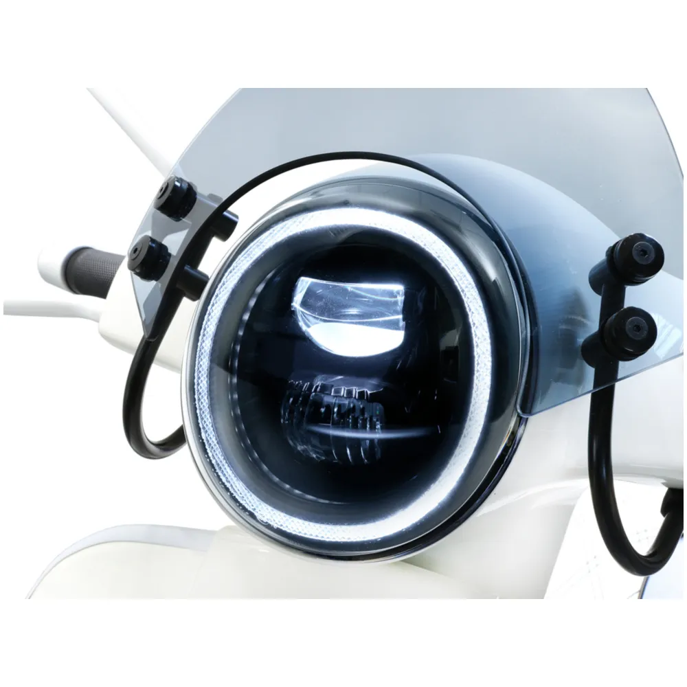Scheinwerfer Moto Nostra LED HighPower schwarzer Reflektor f_3