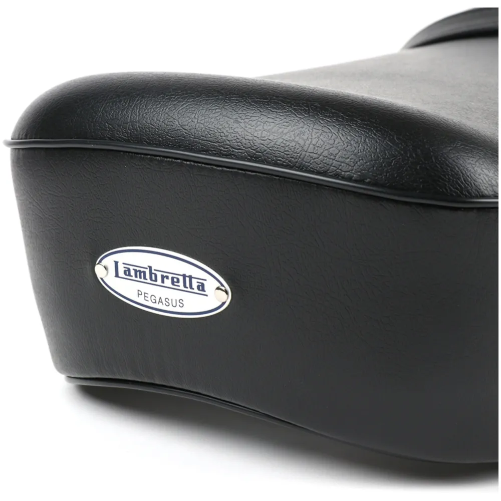 Seat -BGM PRO Pegasus with badge and riveted- Lambretta LI, _2
