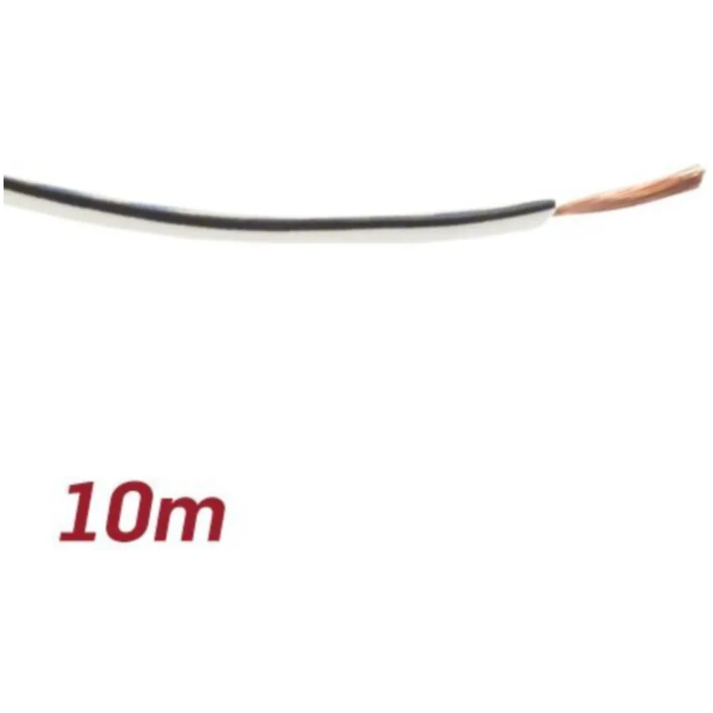 Electric wire -UNIVERSAL 0.85mm²- 10m - white/black 52106_2