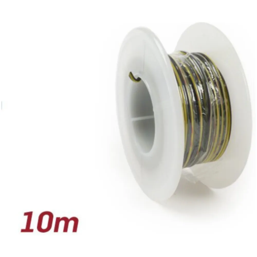 Electric wire -UNIVERSAL 0.85mm²- 10m - black/yellow 52114_2