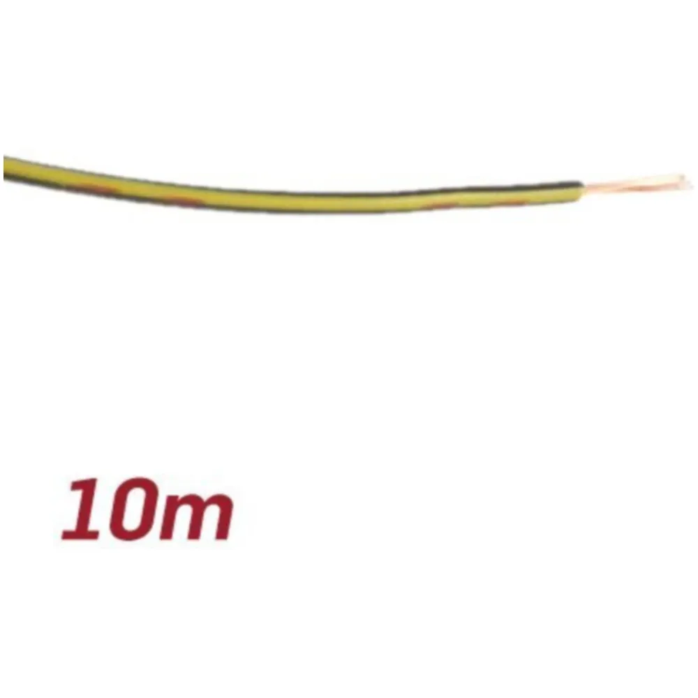 Electric wire -UNIVERSAL 0.85mm²- 10m - black/yellow 52114_1