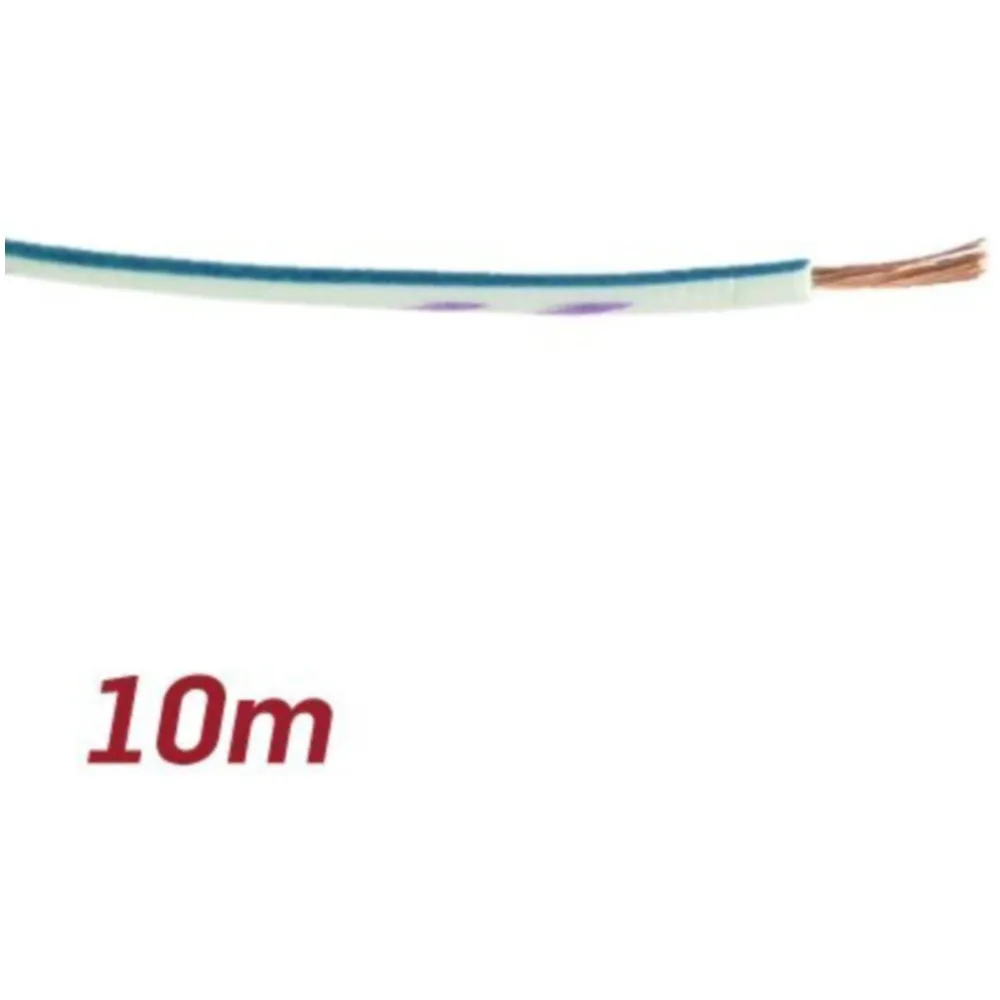 Electric wire -UNIVERSAL 0.85mm²- 10m - white/blue 52135_1