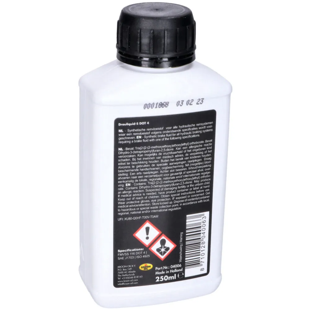 Bremsflüssigkeit Kroon Oil DOT4 - 250ml 53226_1