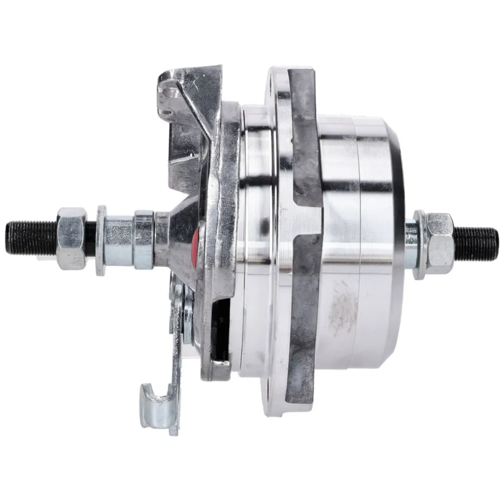 Wheel hub complete with brake anchor plate for Grimeca cast _2