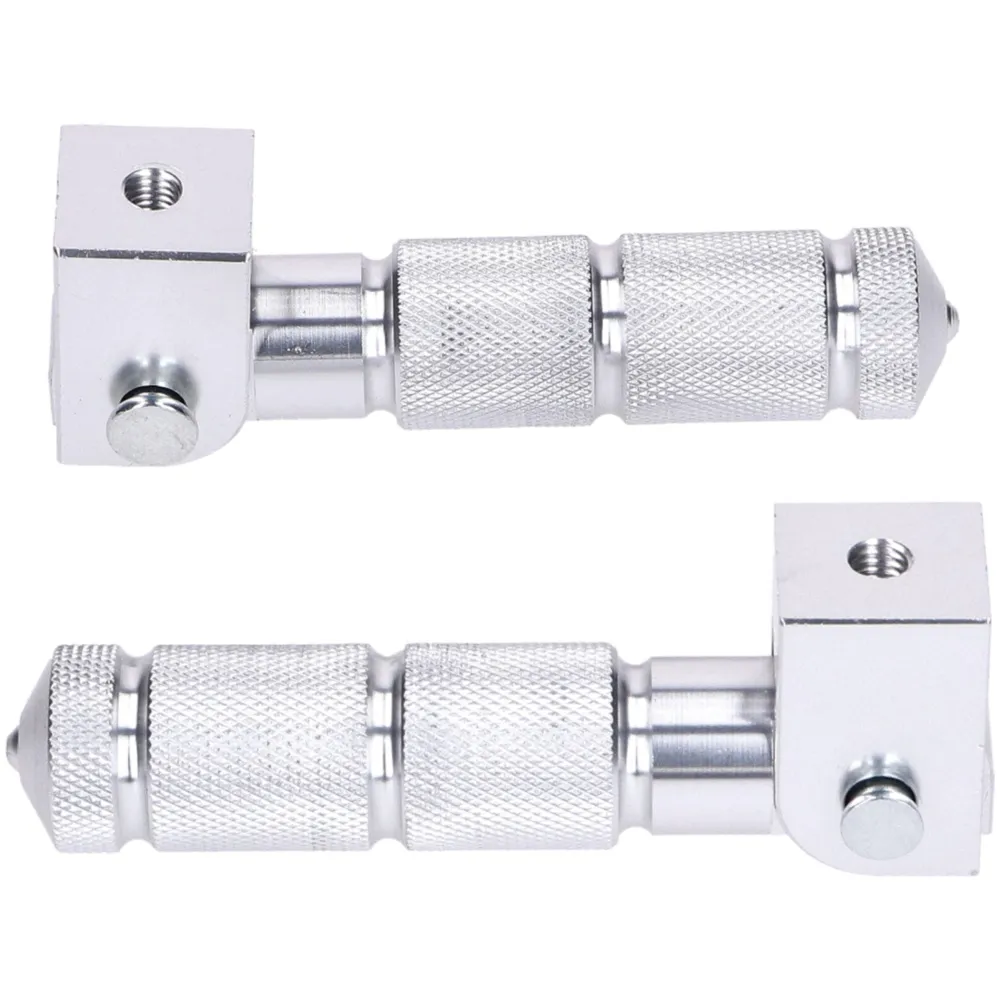 Pillion footrest set CNC silver for Beta RR 50 (with bracket_3