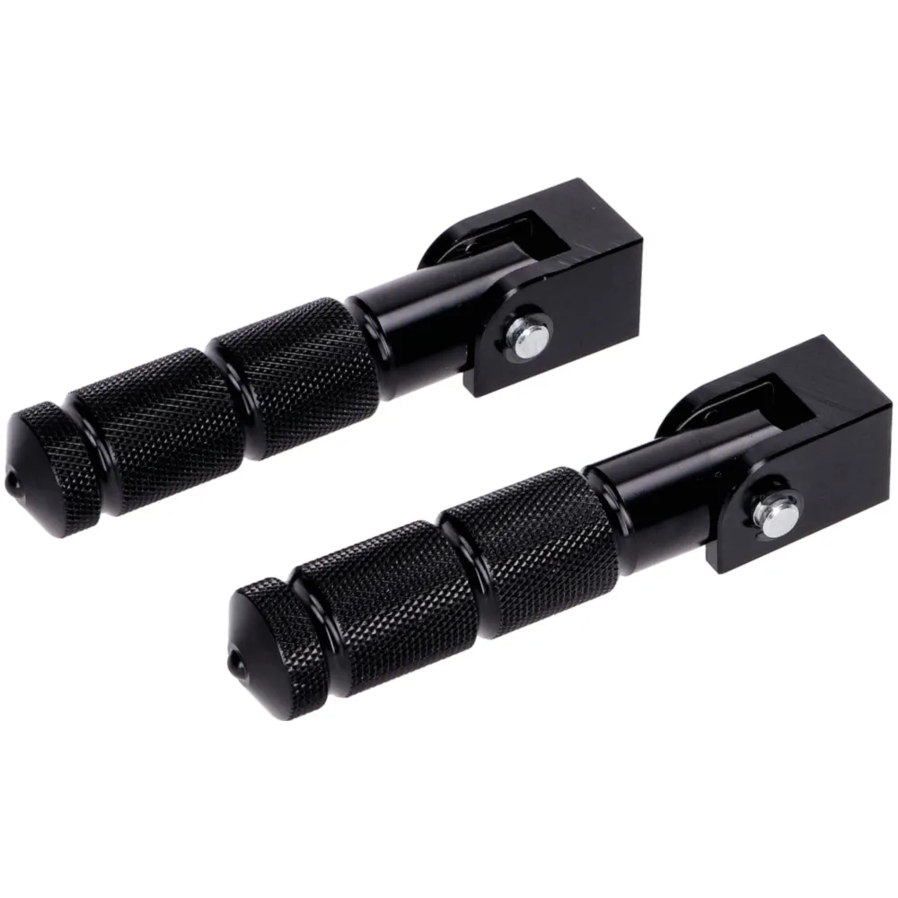 Pillion footrest set CNC black with bracket for Beta RR 50, _2