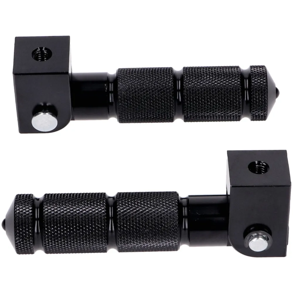 Pillion footrest set CNC black with bracket for Beta RR 50, _3