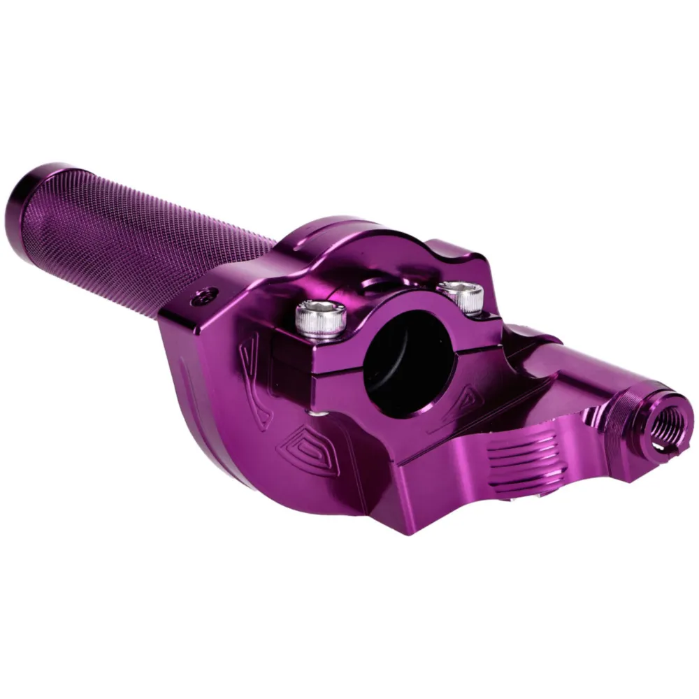 Kurzhubgasgriff purple CNC für 22mm Lenker für Mofa, Moped 5_1