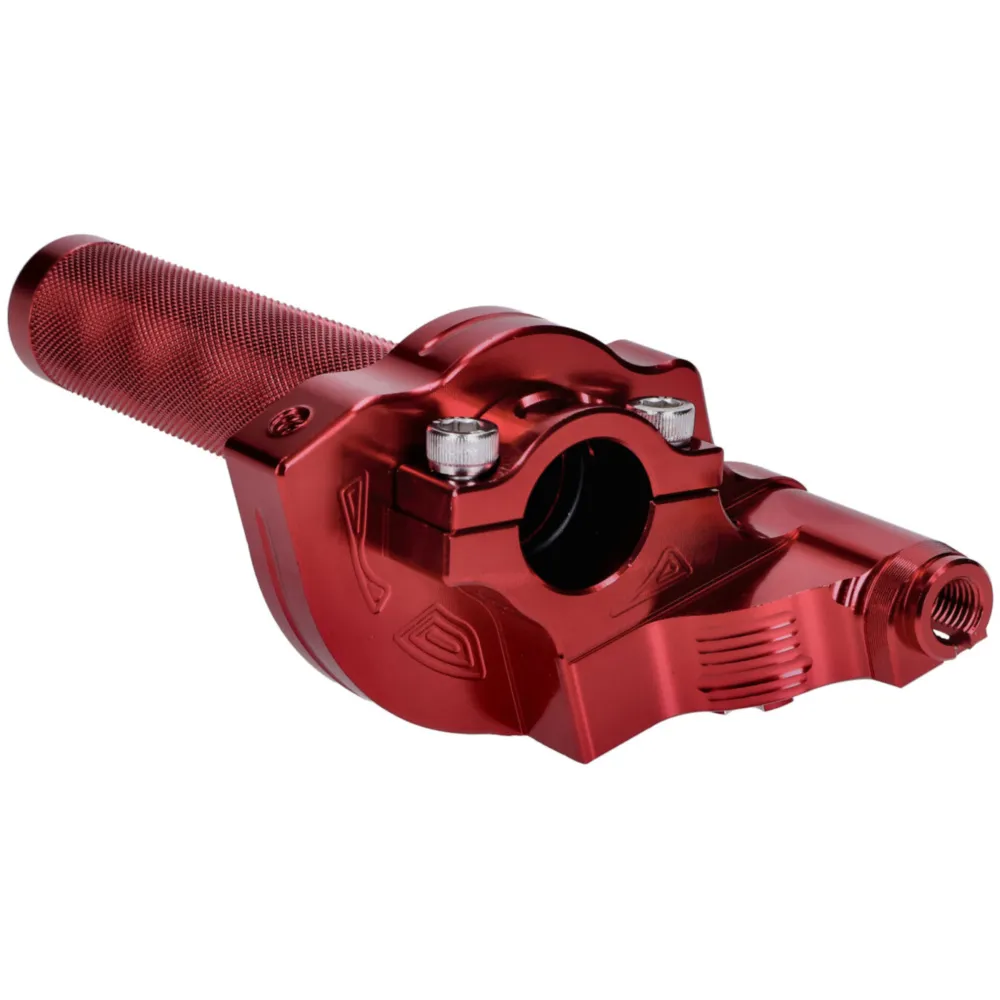 Kurzhubgasgriff rot CNC für 22mm Lenker für Mofa, Moped 5403_1