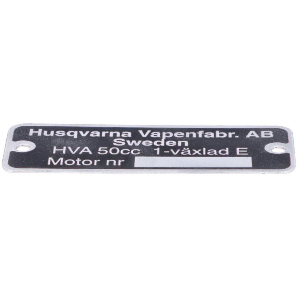 Nameplate HVA 50x18mm for Husqvarna 50cc 1-speed 54420_1