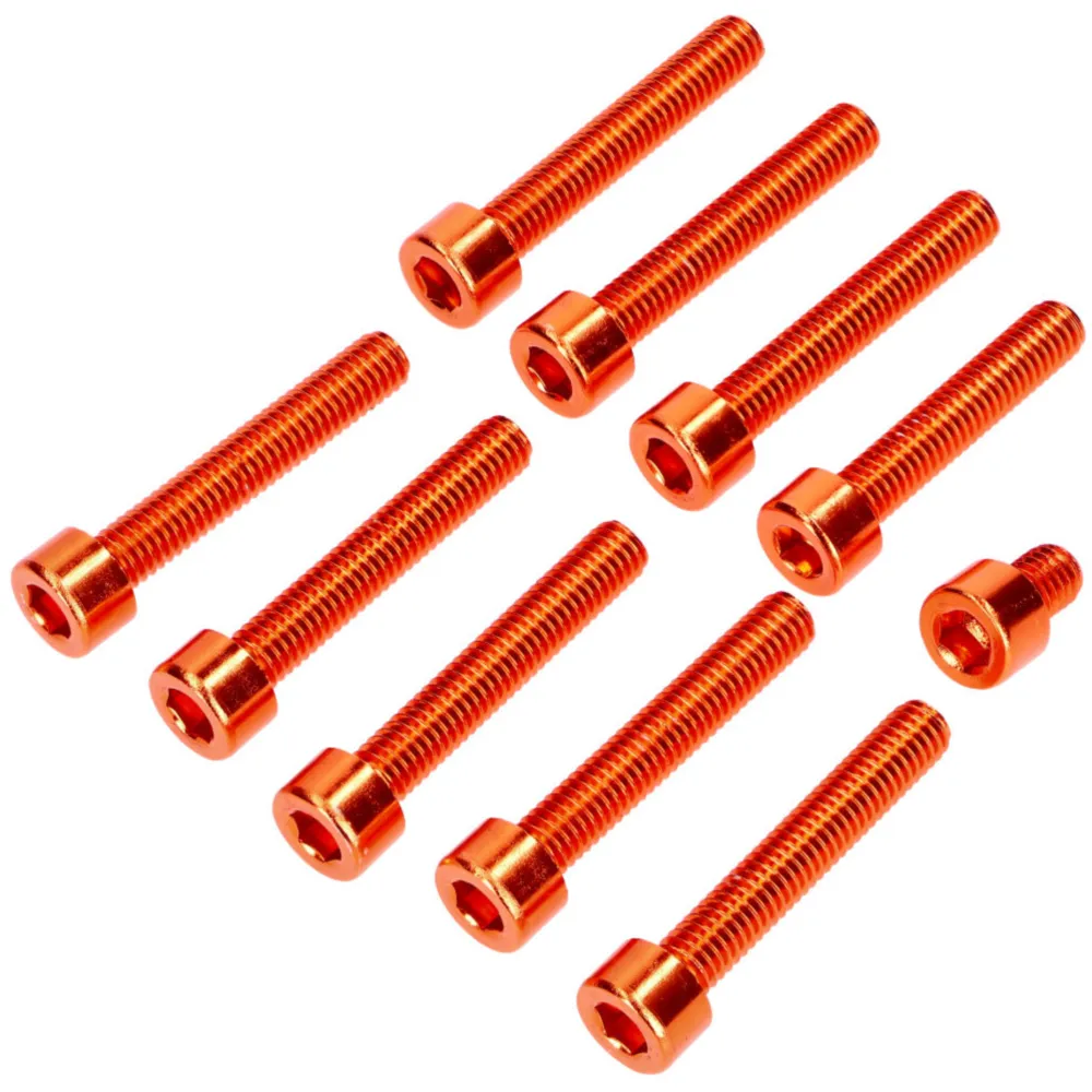 Schrauben Satz M6 orange eloxiert Motordeckel für Simson S50_1