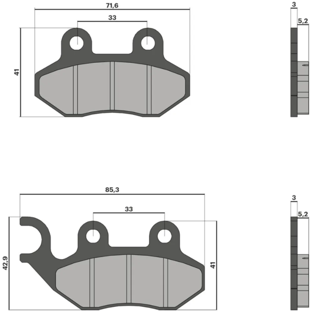Malossi organic brake pads for Peugeot, SYM, Lambretta Euro3_3