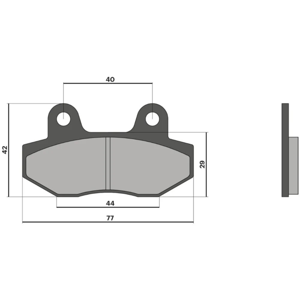 Brake pads Malossi organic for Keeway RY8 50cc, Honda NSR 2T_3