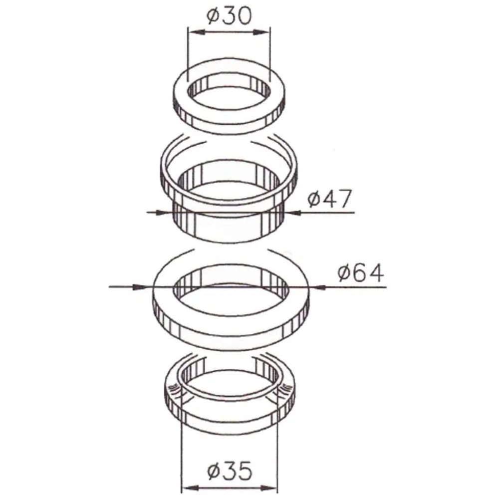 Lenkkopflager Satz Buzzetti für Nexus, Beverly, X7, X8, X9 B_1