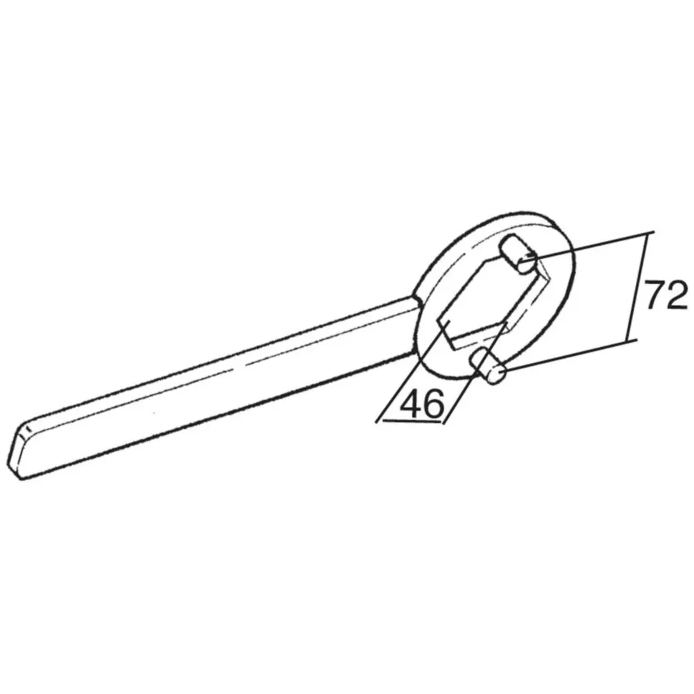 Clutch key holding tool Buzzetti 46mm 2pin for Minarelli / P_1