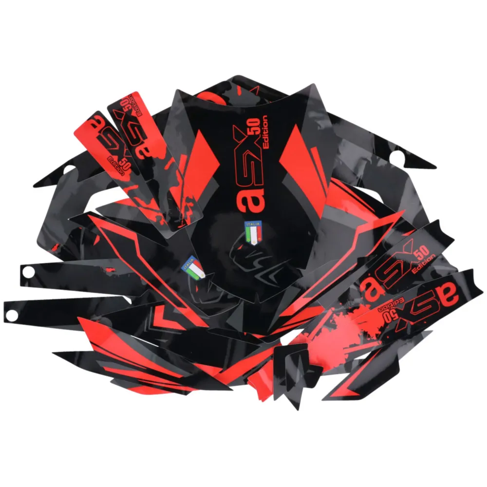 decal set black-red-grey glossy for Aprilia SX50 2018- Euro4_1
