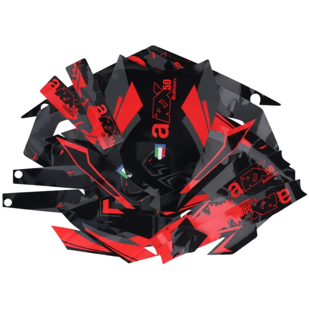 decal set black-red-grey glossy for Aprilia RX50 2018- Euro4_1