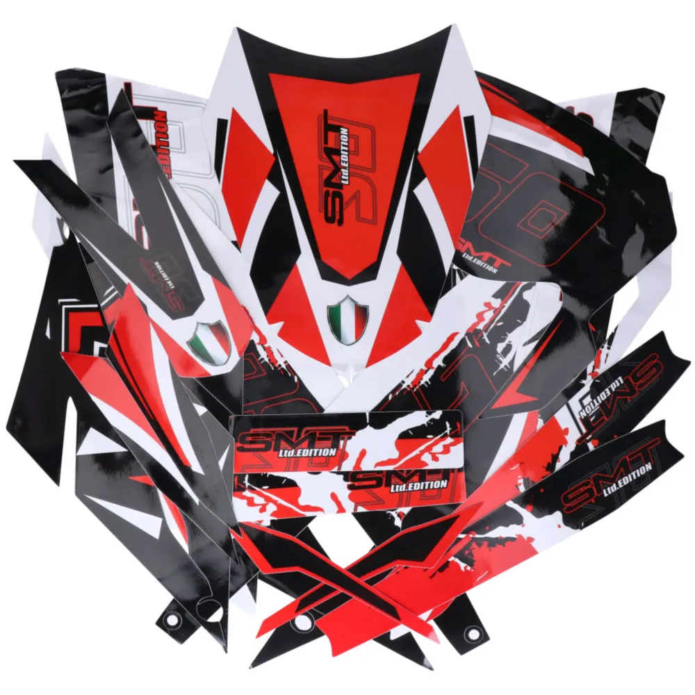 decal set black-white-red glossy for Gilera SMT 50 2018- DK-_1