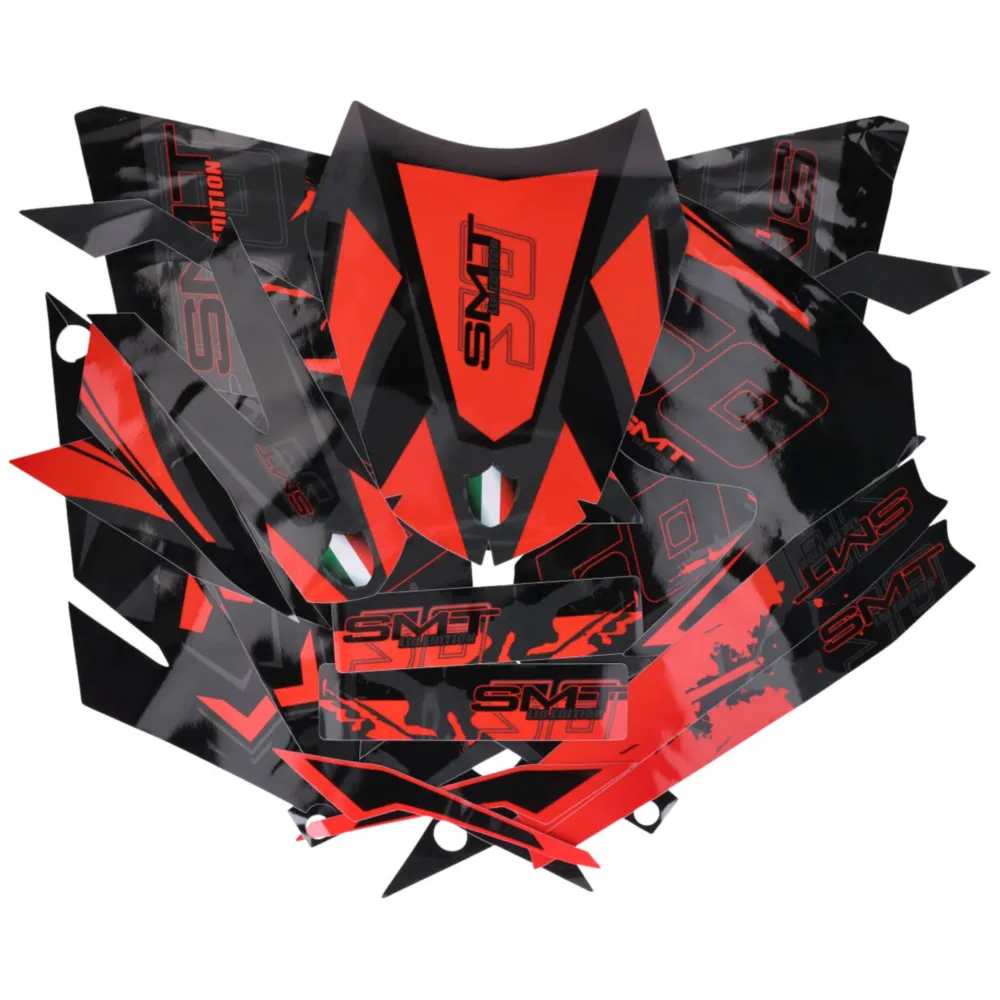 decal set black-red-grey glossy for Gilera SMT 50 2018- DK-4_1