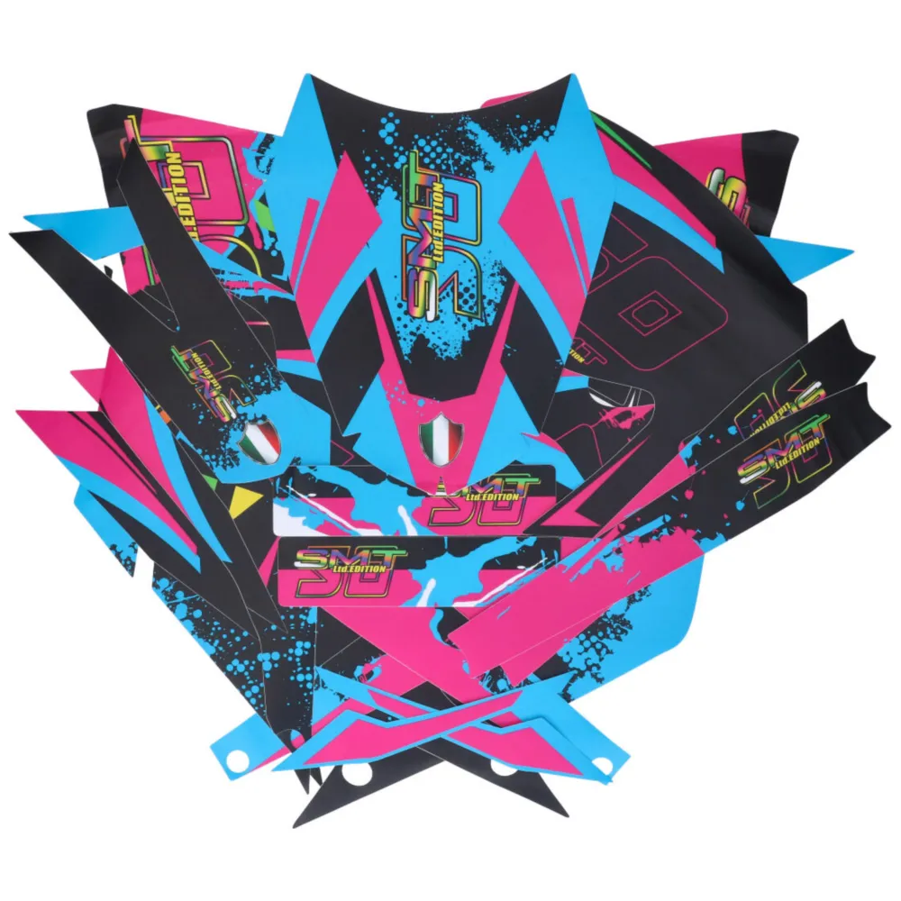 decal set black-pink-blue matt for Gilera SMT 50 2018- DK-43_1