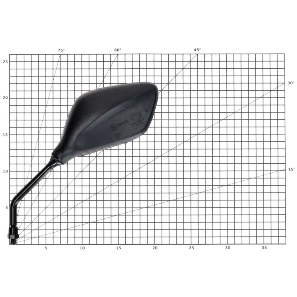 Spiegel Set Rhombus M8 schwarz, rechte Seite Rechtsgewinde I_1
