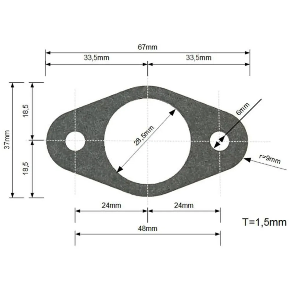 exhaust gasket - flat - standard version IP14224_1