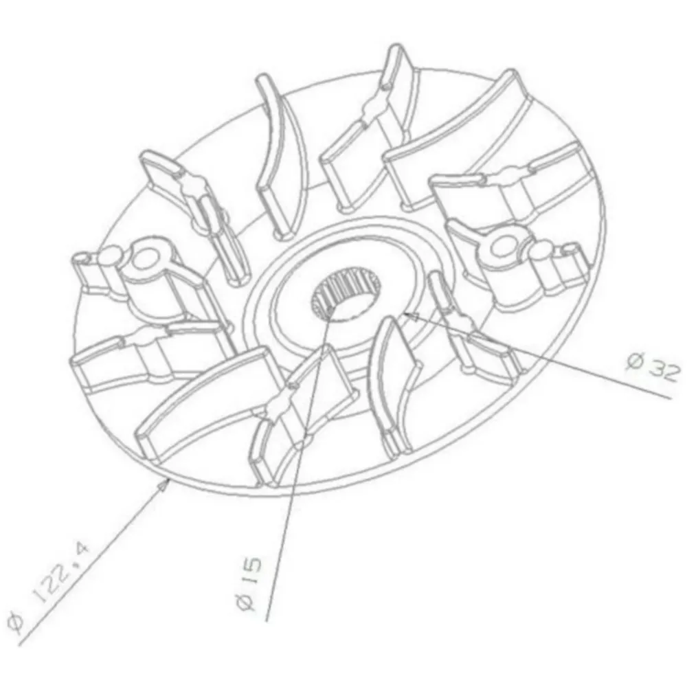 half pulley for Honda, Keeway 125, 150cc IP32440_1