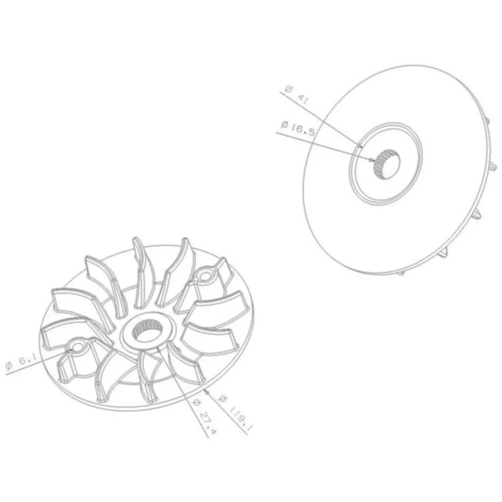 half pulley for Kymco Dink, Grand Dink, Yager 125, 150 IP324_1