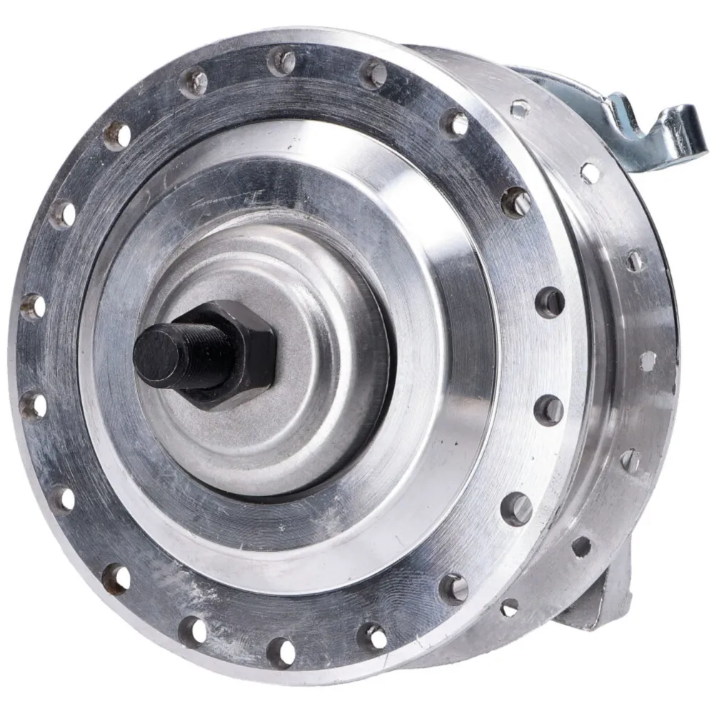 front wheel hub complete w/ brake anchor plate and axle for _1