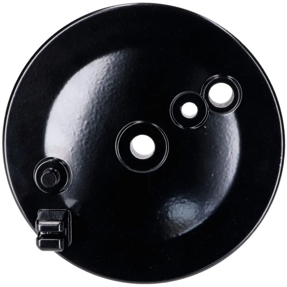 rear brake cover w/ stop light switch hole, black for Simson_1