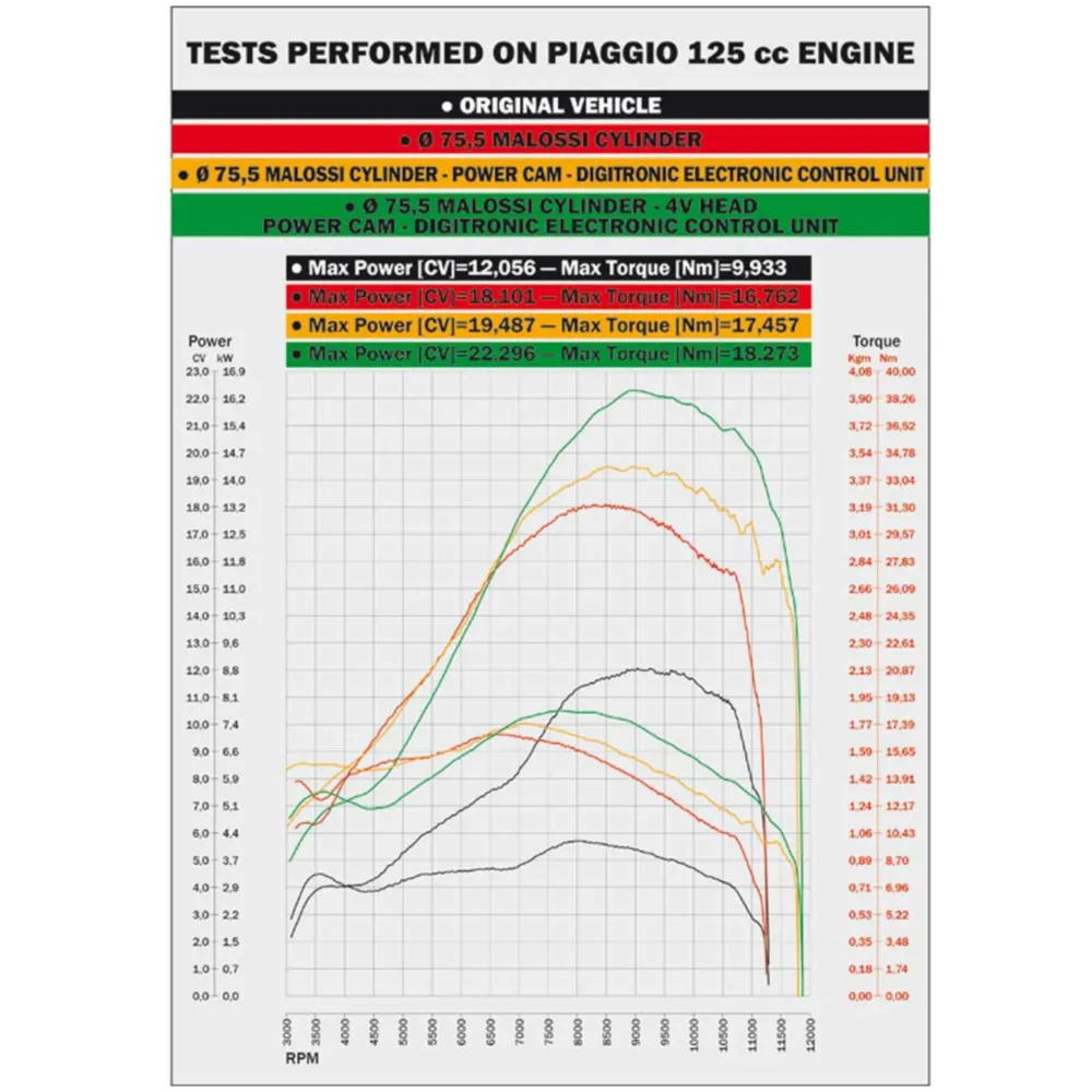 cylinder kit Malossi racing 218cc for Piaggio Leader (carbur_1