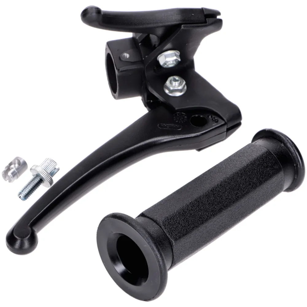 Brake fitting with handle and lever Domino black for Piaggio_1