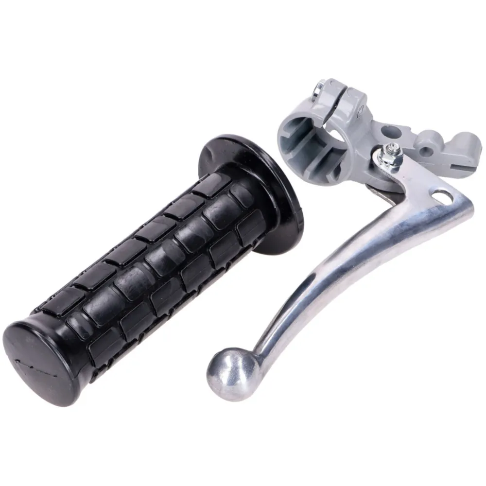 Kupplungsgriff mit Griffgummi Silber 22mm 100mm für Zündapp,_1