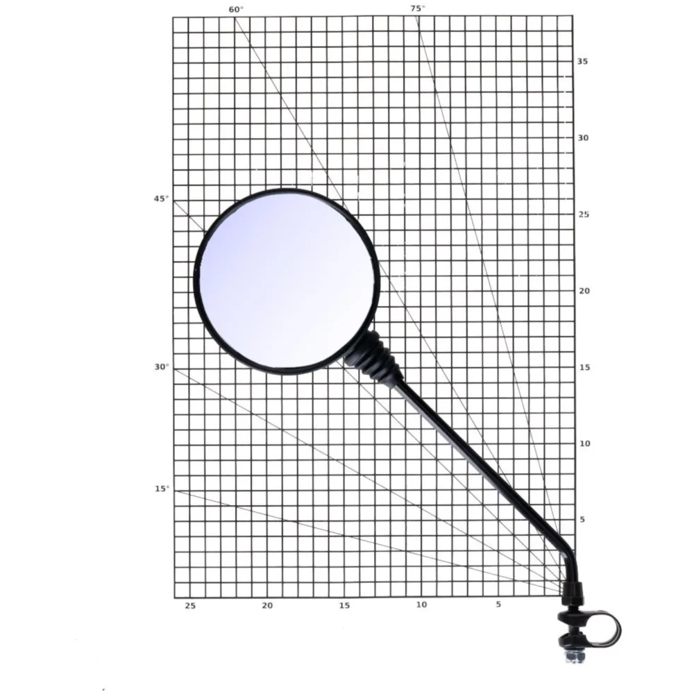 Mirror black 115mm with clamp 230mm for Piaggio, Vespa, Boxe_1