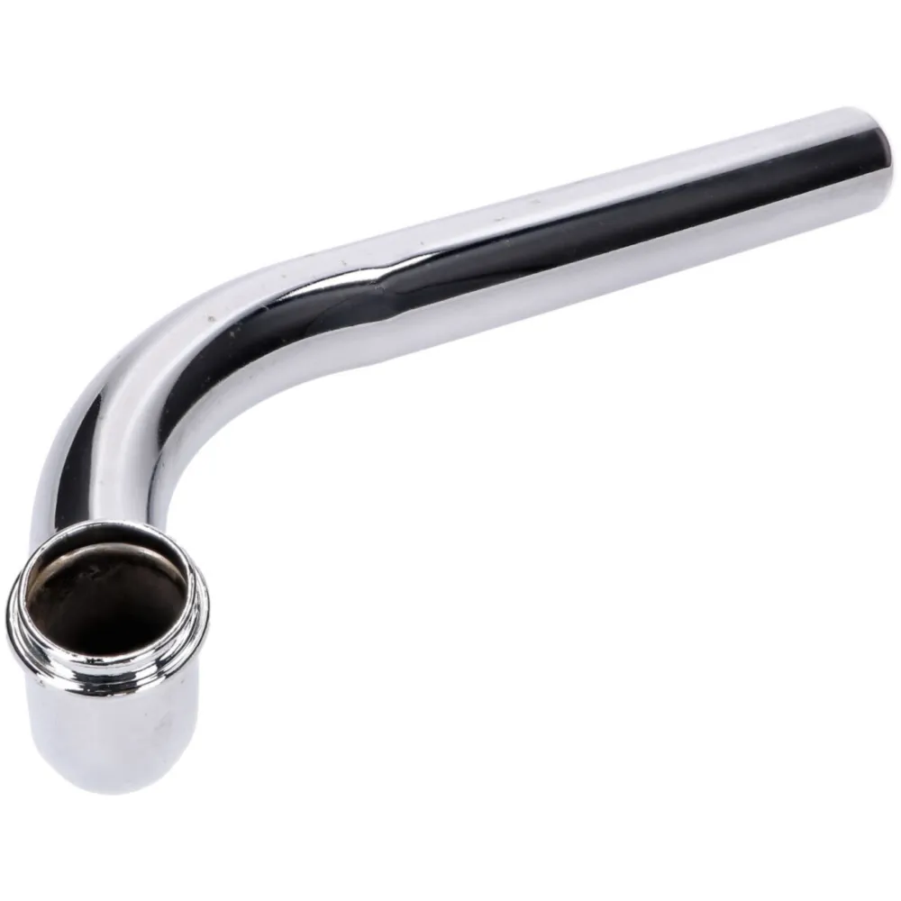 Auspuffkrümmer Stahl 28mm Chrom für Kreidler, Florett, Flory_1