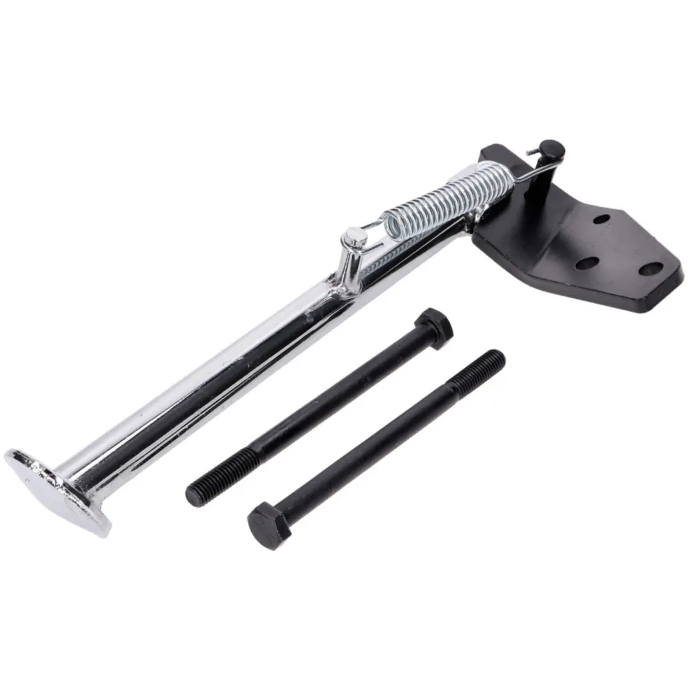 Side stand chrome 310mm with retaining screws for Kreidler F_1