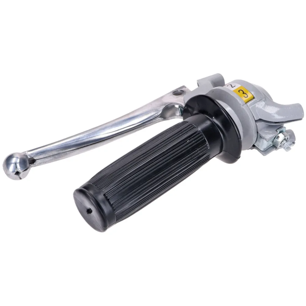Schaltgriff Aluminium 3-Gang Grau Schwarz für Kreidler, Flor_1
